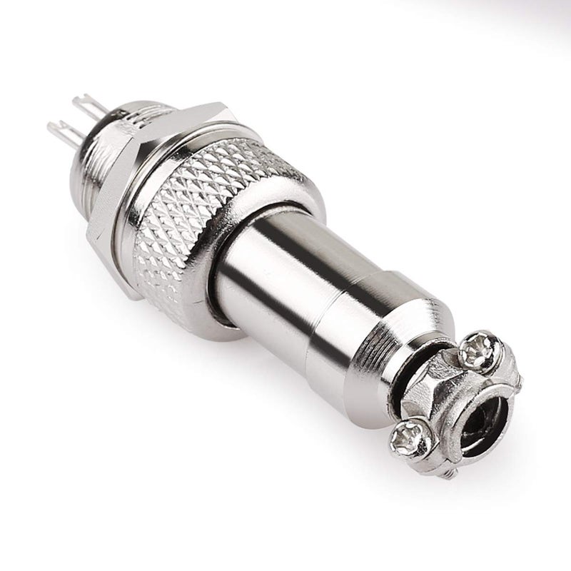 DIYhz GX12 7 Pins Panel Metal Mount Circular Metal Aviation Connector Adapter Male Female Plug Socket with Waterproof Cap (5 Pcs) - Image 4